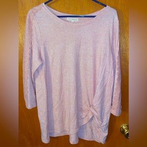Pink sweater blouse